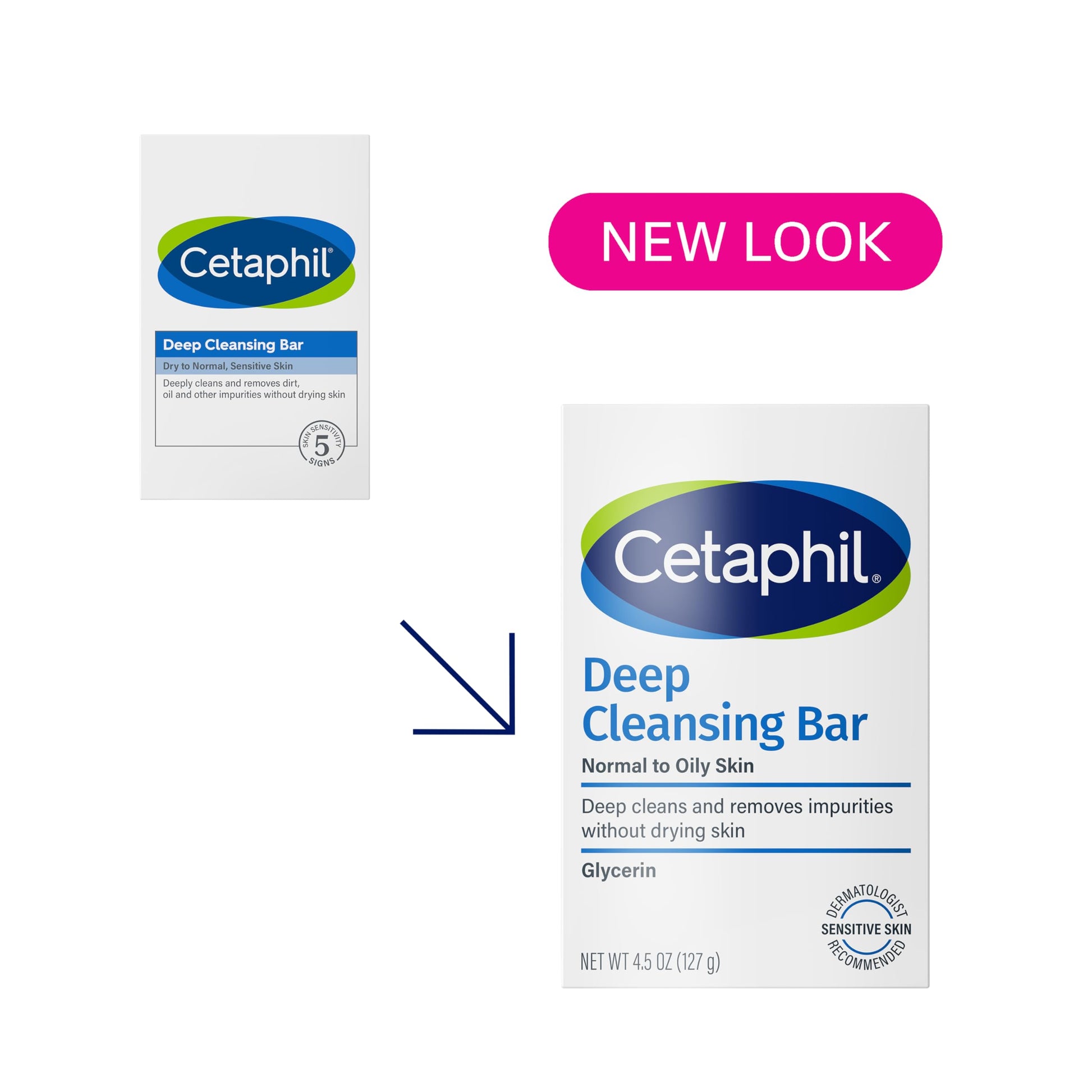 Cetaphil - Barra facial y corporal de limpieza profunda para todos los tipos de piel, N/A, Pacquete 6