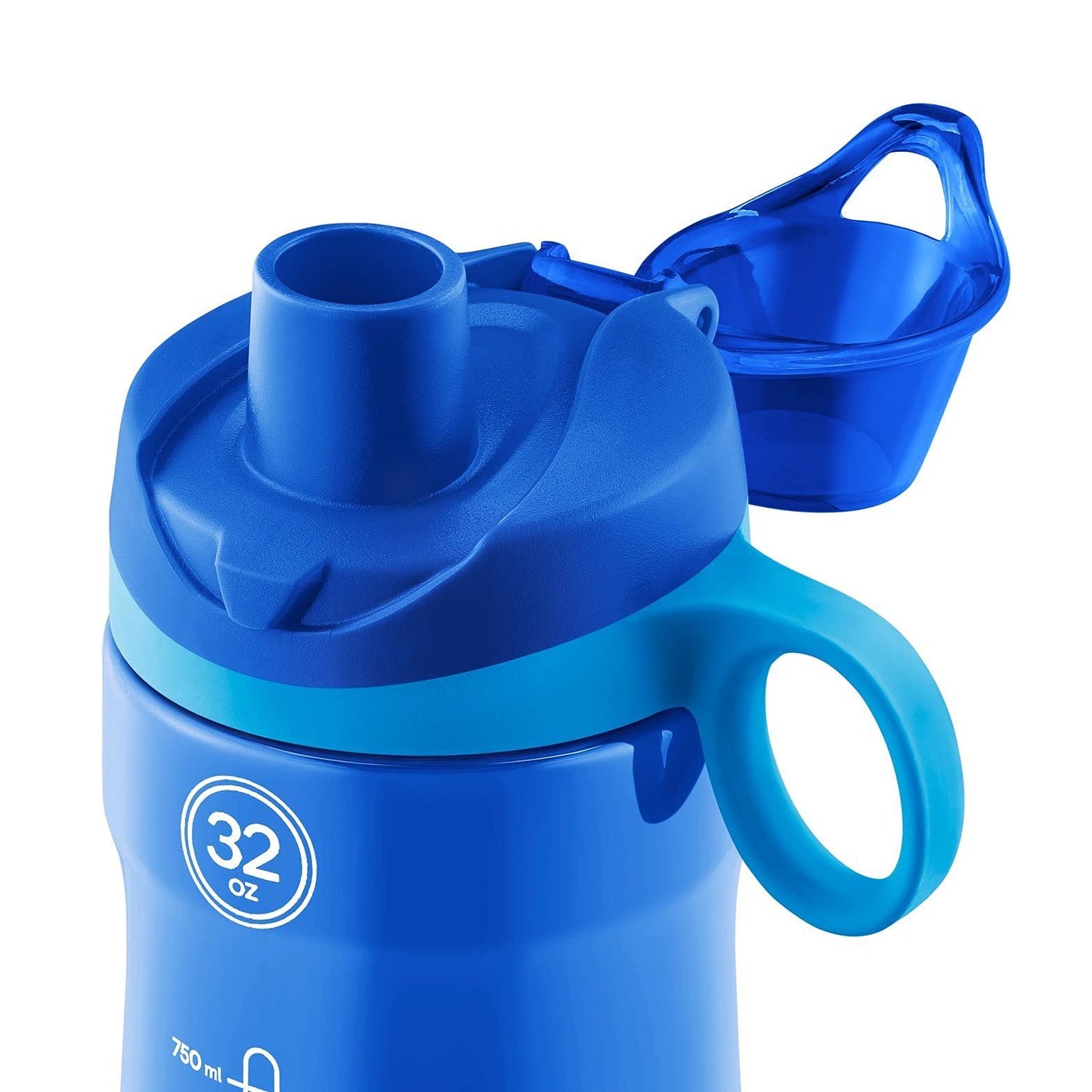 Pogo Botella de Agua con Tapa deslizable, de plástico sin BPA, 532.32 ml, Azul