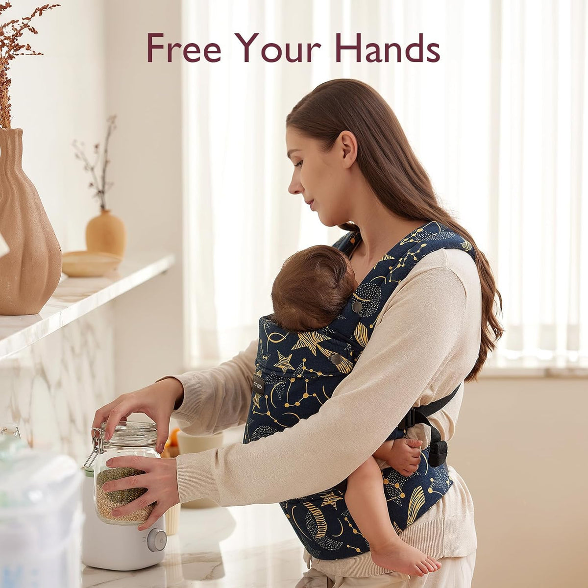 Momcozy Portabebés, Capacidad de Peso de 3,2 kg a 20,4 kg