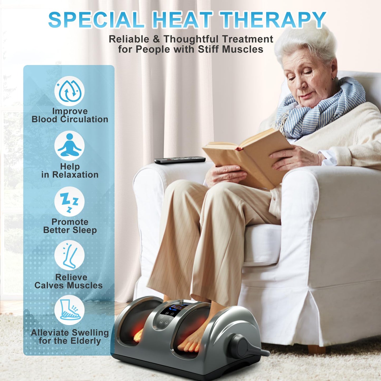 Masajeador de Pies TISSCARE Calor Amasado para Fascitis Plantar y Dolor Crónico