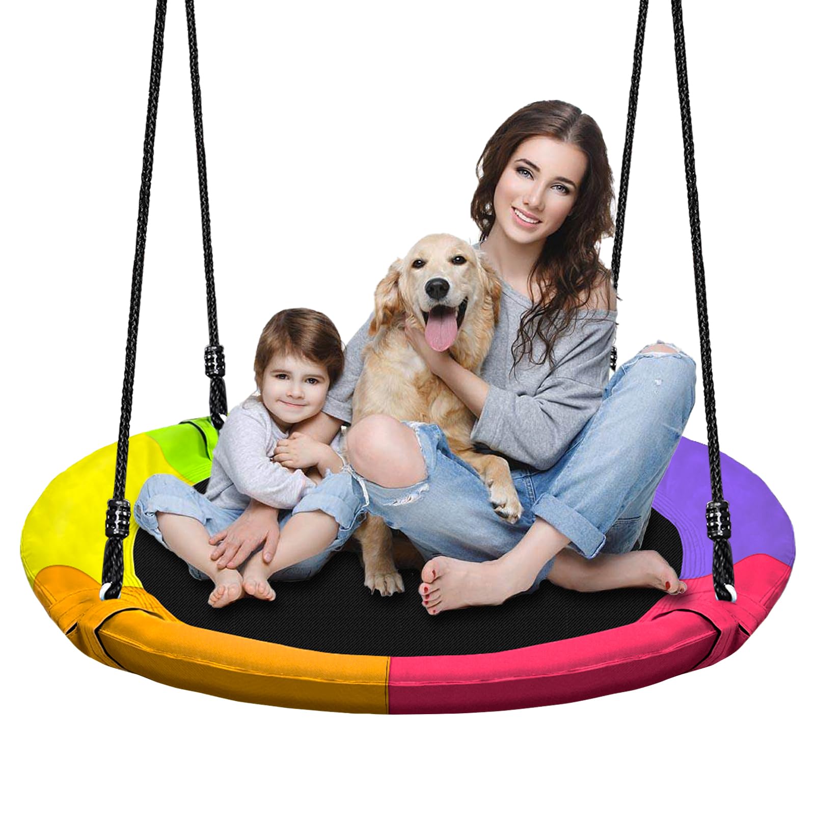 Columpio de Árbol Platillo 40 Pulgadas Impermeable Niños y Adultos 500 Libras