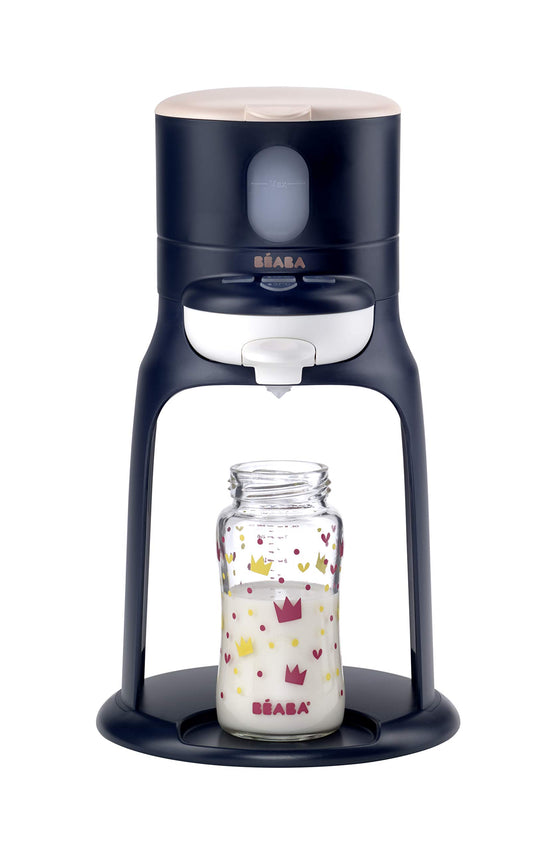 BEABA Bib'Expresso Calentador de agua rápido, Prepara biberón para fórmula en 30 segundos, Dispensador de agua de calentamiento rápido para biberón, Calentador de biberón y comida para bebés, Calentador de leche de fórmula, Calentador de biberones, Midnig