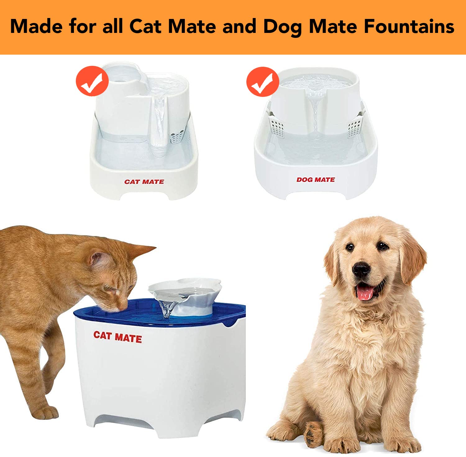 Cat Mate Bomba de repuesto y adaptador de corriente para todas las fuentes Cat Mate y Dog Mate de Estados Unidos