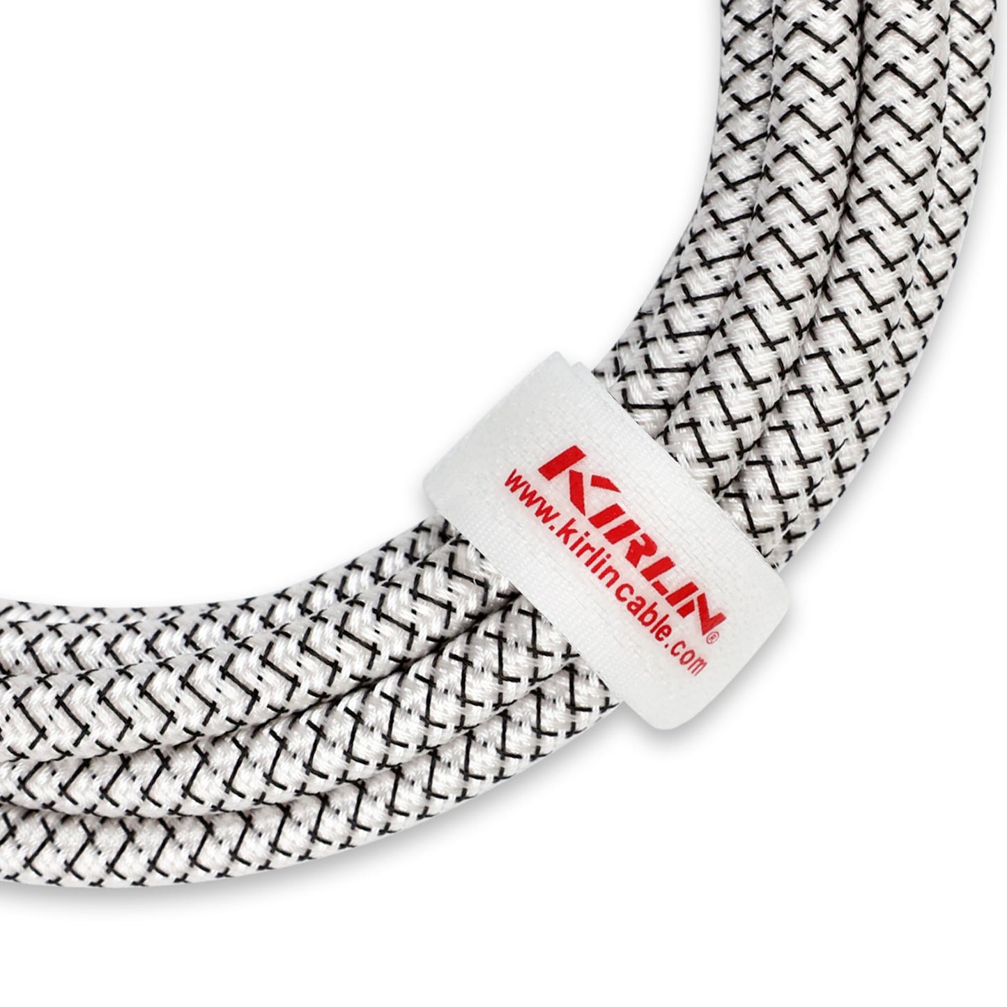 KIRLIN, KIRLIN Cable de instrumento Cable de 1/4 pulgadas, enchufe monofónico, blanco, 20 pies (IWB-202WGL-20/WT)