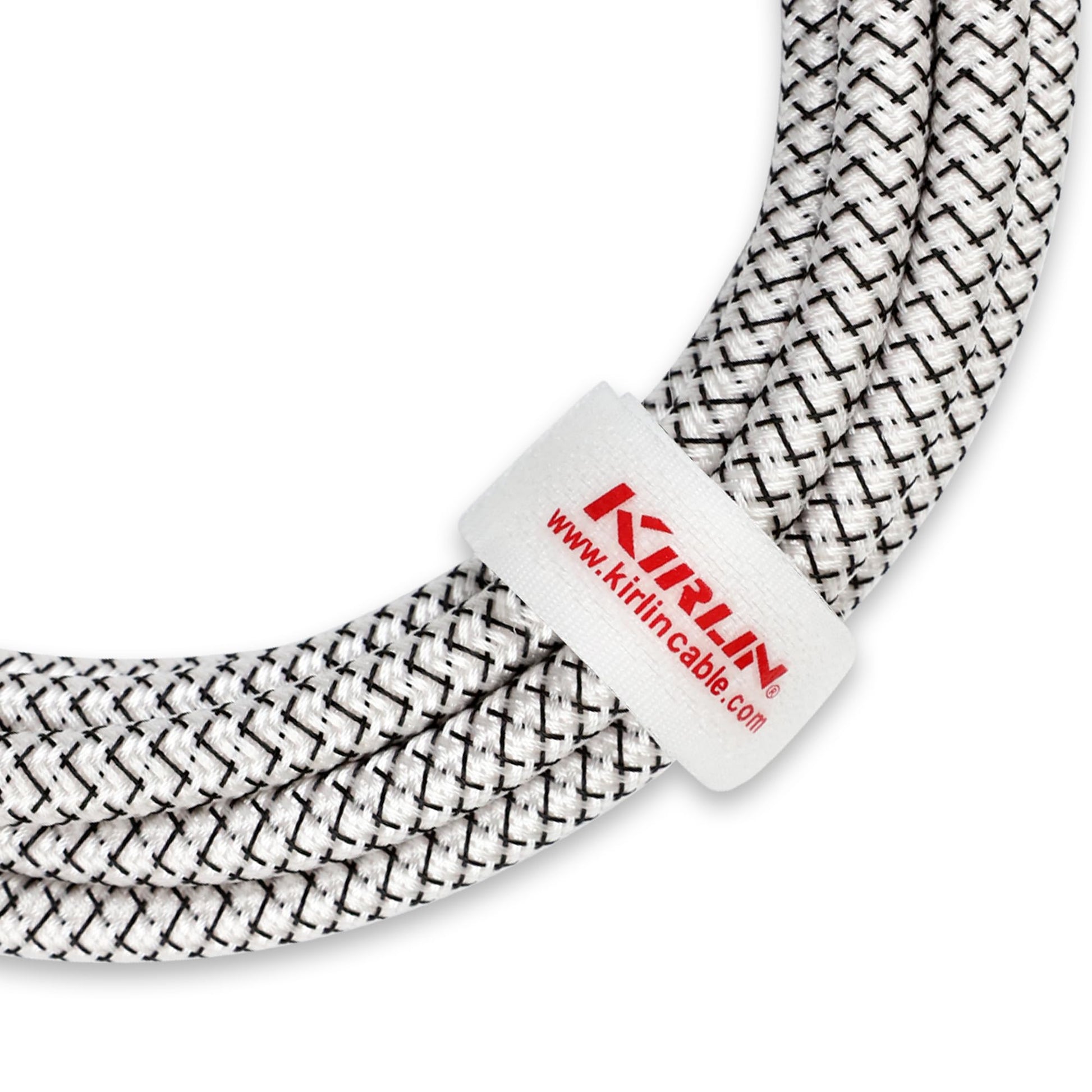 KIRLIN, KIRLIN Cable de instrumento Cable de 1/4 pulgadas, enchufe monofónico, blanco, 20 pies (IWB-202WGL-20/WT)