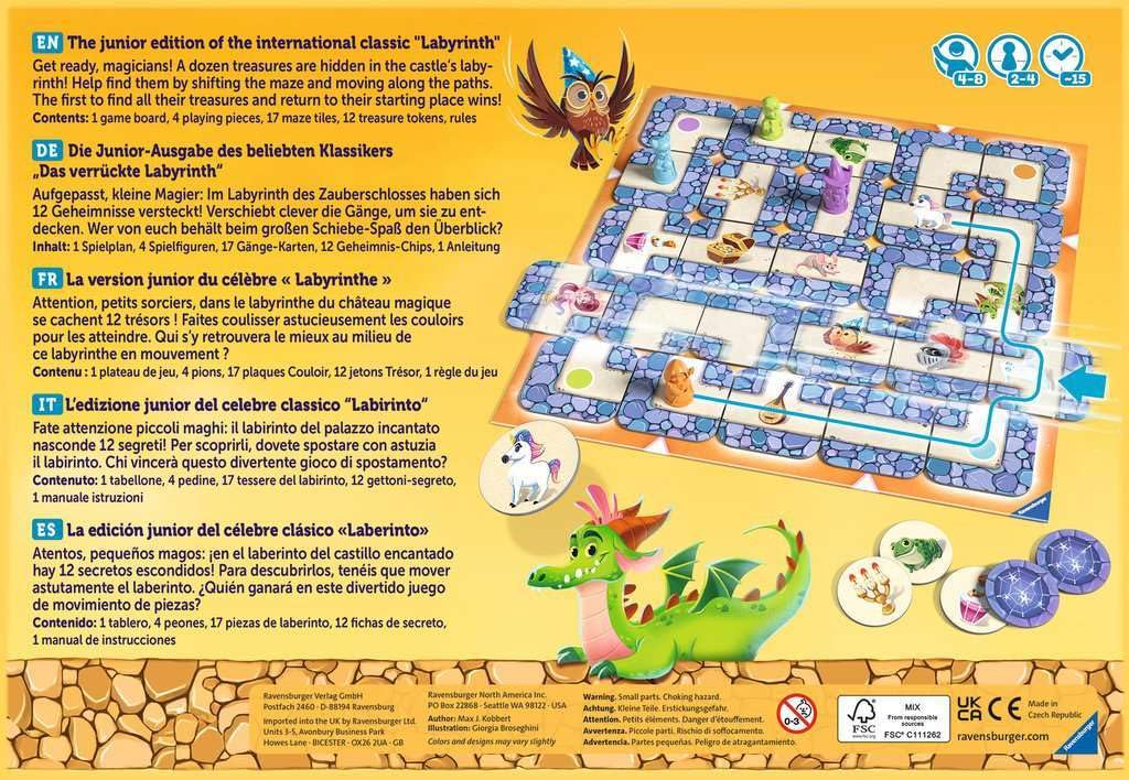 Juego de Mesa Ravensburger Labyrinth Junior The Moving Maze para niños a partir de 4 años