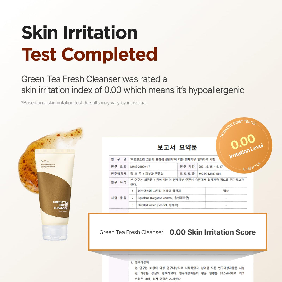 ISNTREE Gel Limpiador Facial Green Tea Fresh Cleanser - Coreano con Té Verde de Jeju y Ácido Hialurónico, Control de Grasa, Piel Grasa, 120 ml