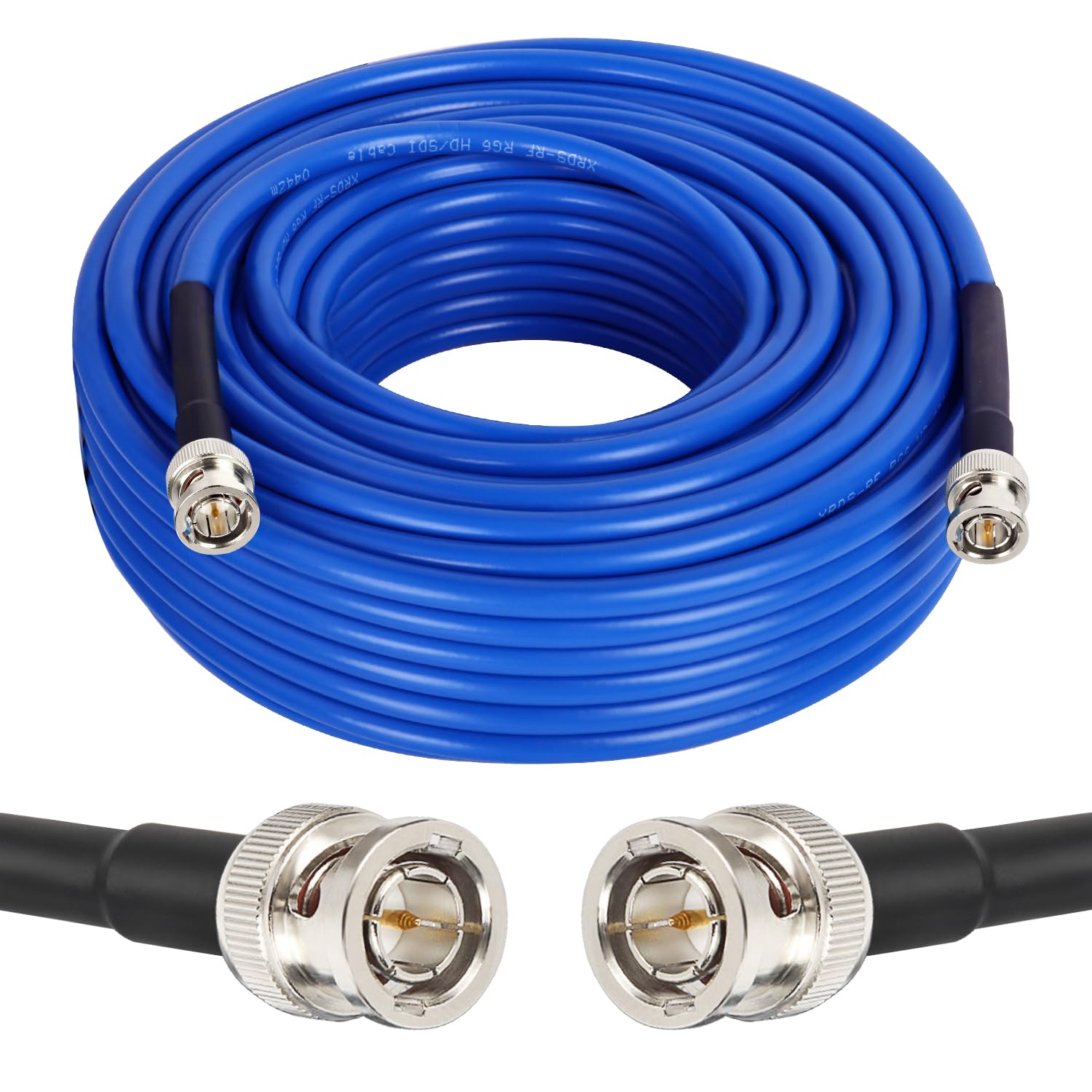 XRDS - Cable SDI RF 12G de 75 Pies, Vídeo 3G/6G/12G 75ohm BNC Compatible Con HD-SDI/6G-SDI/4K/8K Para Cámara de Seguridad y Convertidor