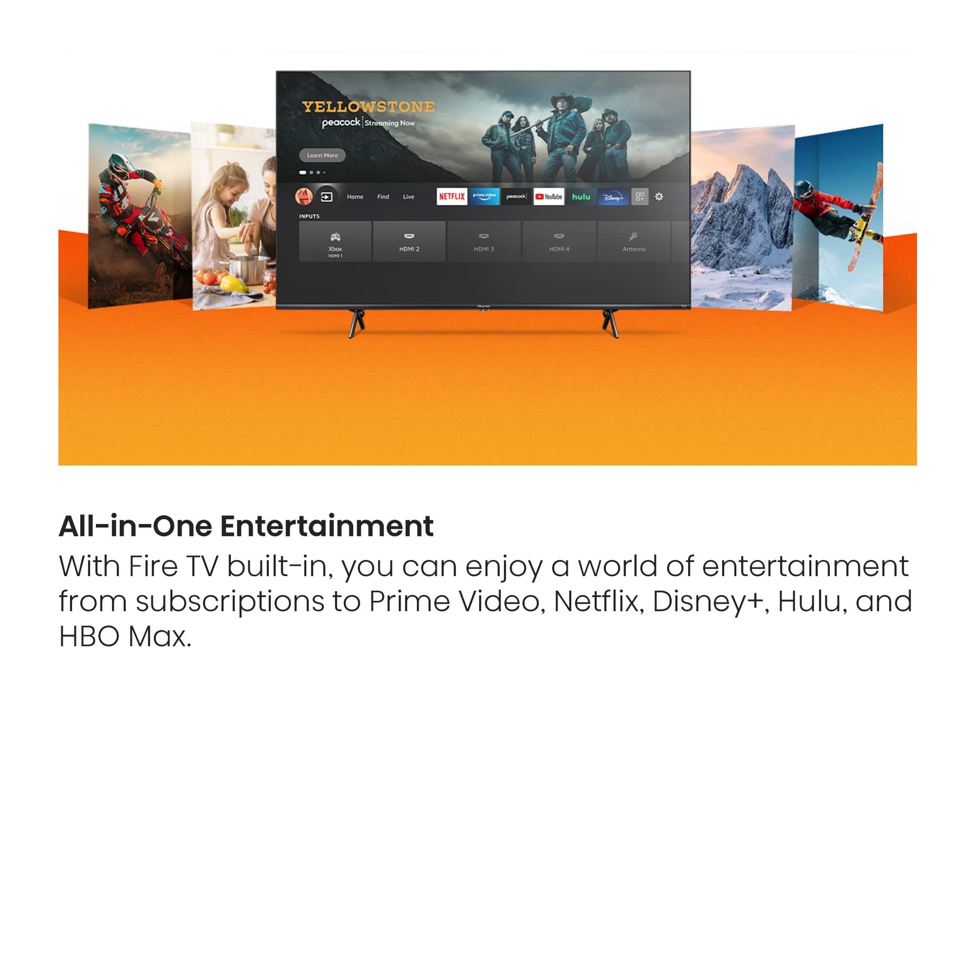 Hisense - Televisor ULED U6 Quantum Dot LED 4K UHD Smart Fire de 58 Pulgadas (58U6HF, Modelo 2022)