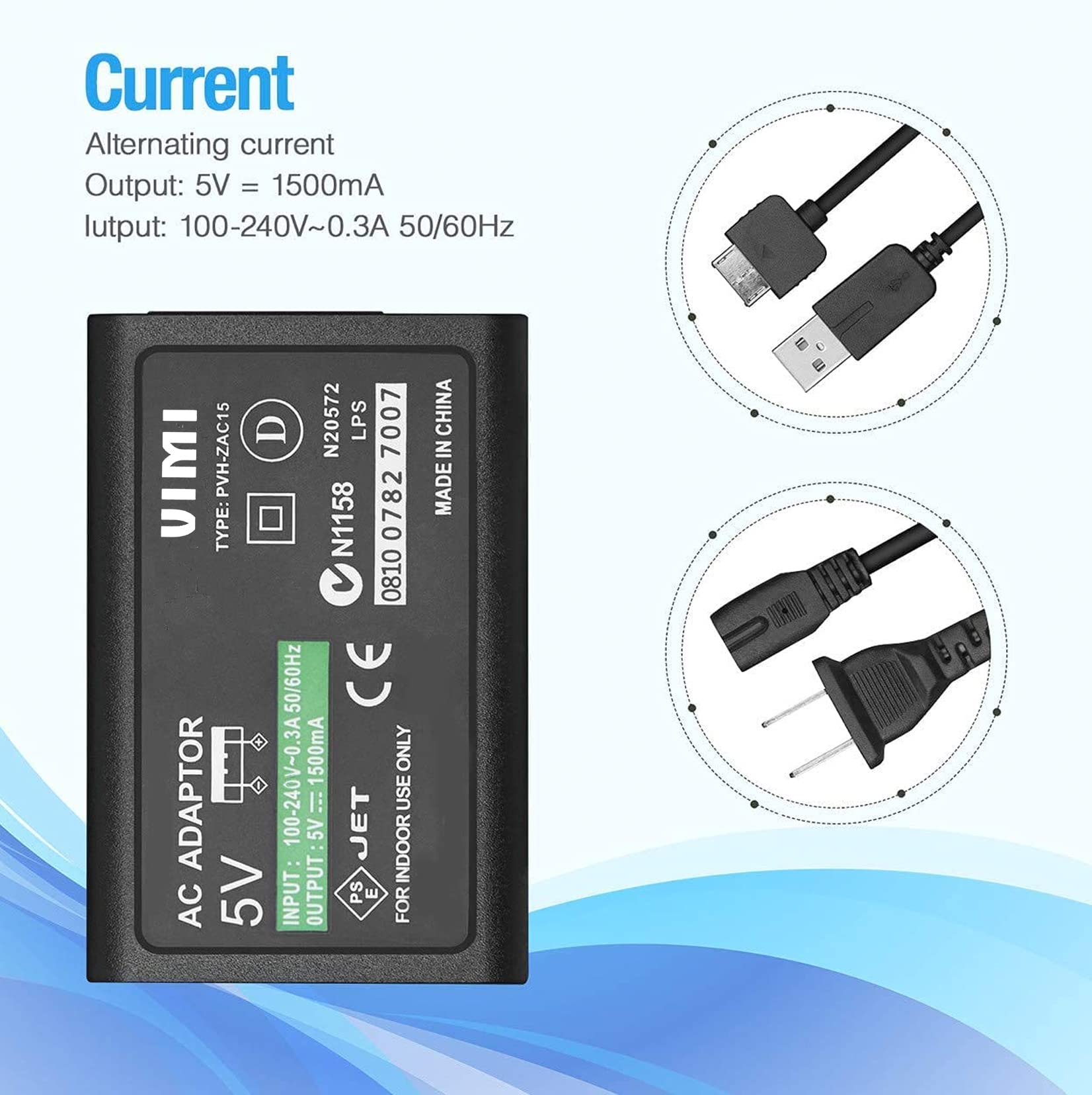 Cargador genérico Compatible para PSP Vita