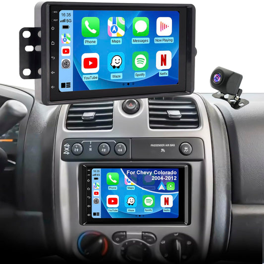 Radio Estéreo Pantalla Táctil 7 Pulgadas con Carplay y Android Auto para Chevy Colorado y Modelos Compatibles