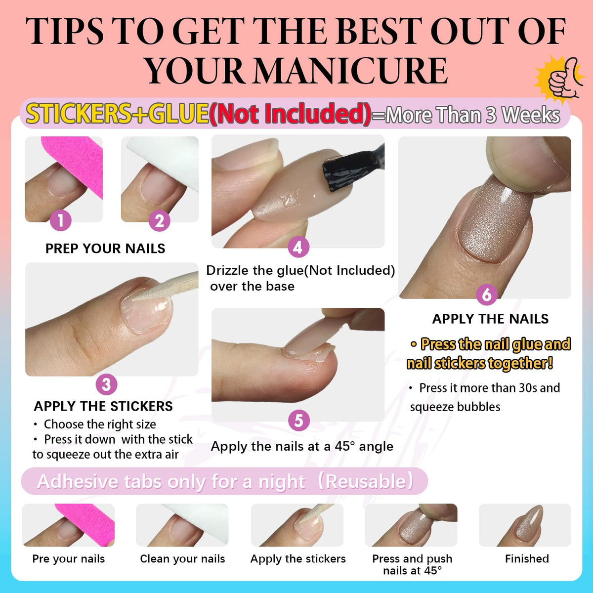 SXVME Uñas postizas en almendra, degradado ruborizado rosa fuerte y negro, stiletto mediano, uñas postizas francesas con degradado, calidad de salón, uñas góticas reutilizables de gel suave para mujer