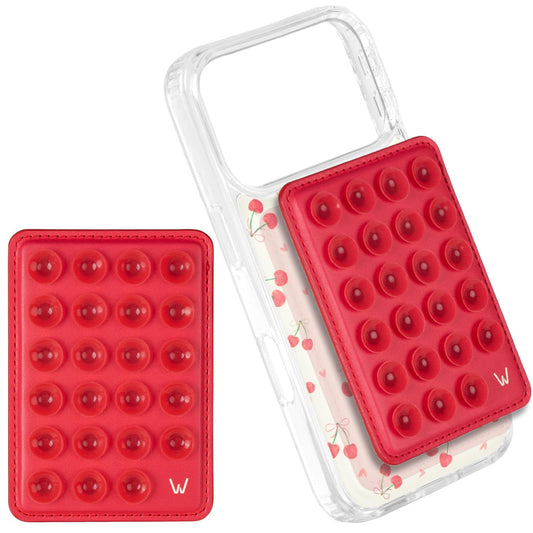 Soporte para Teléfono Walli Rojo con Ventosa Fuerte para iPhone