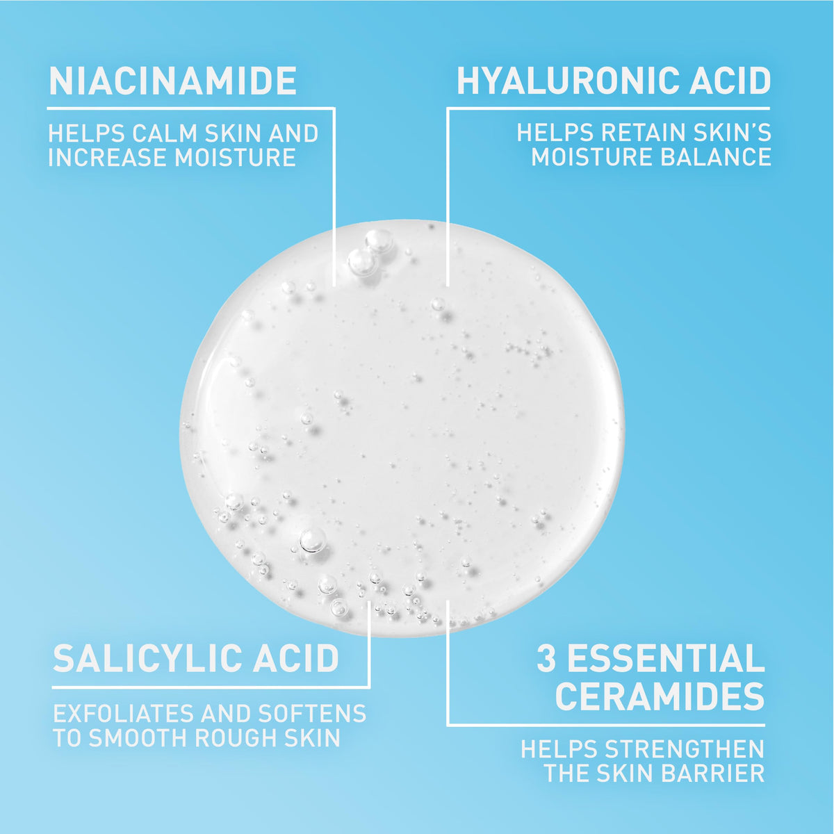 CeraVe SA Cleanser | Salicylic Acid Cleanser with Hyaluronic Acid, Niacinamide & Ceramides| BHA Exfoliant for Face | Fragrance Free Non-Comedogenic | 16 Ounce