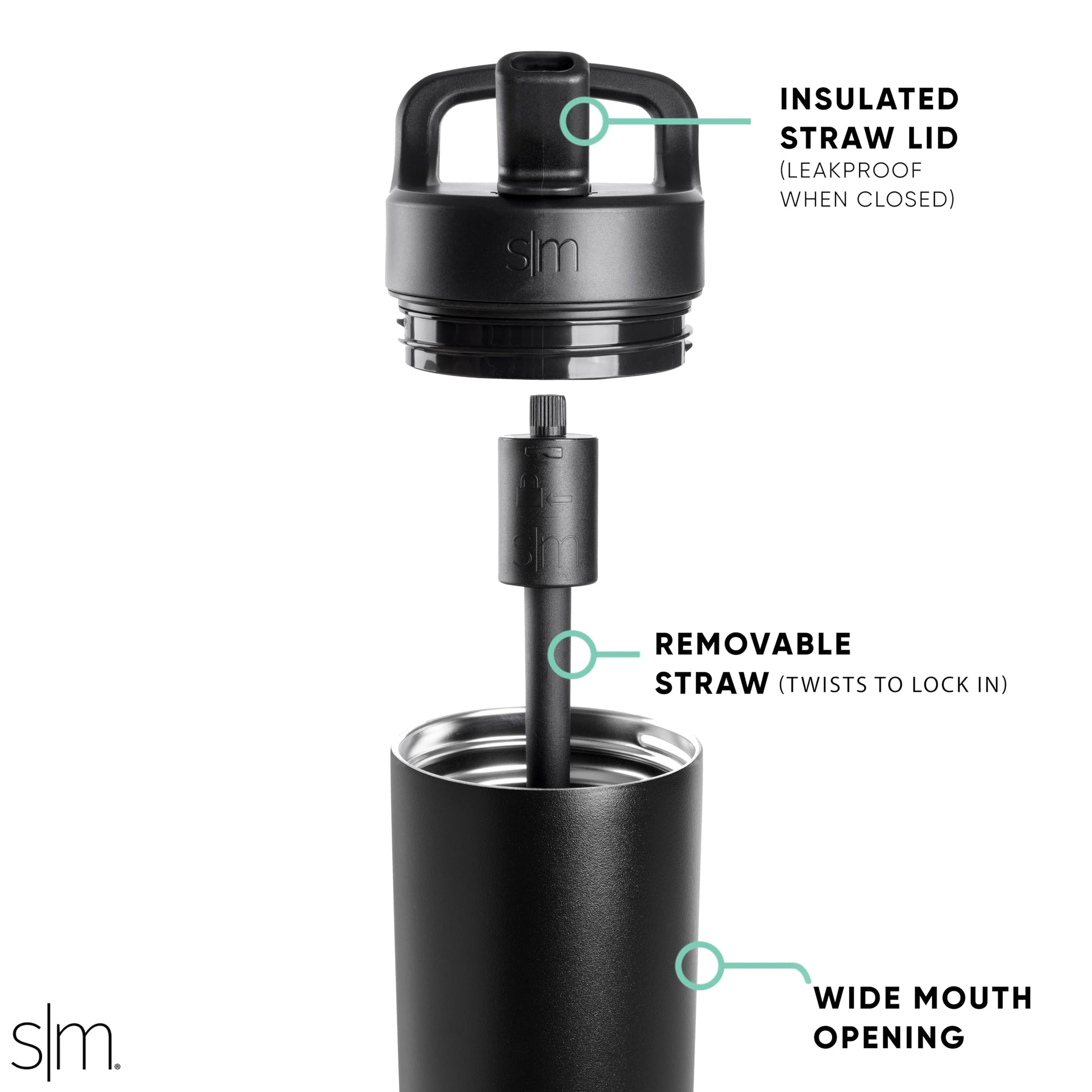 Botella de Agua Simple Modern Almond Birch Aislada a Prueba de Fugas