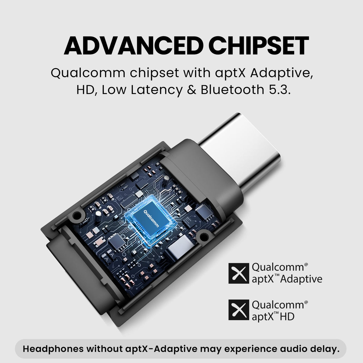 Adaptador USB C Avantree Gaming Gris Bluetooth 5.3 para Consolas de Juegos con Baja Latencia