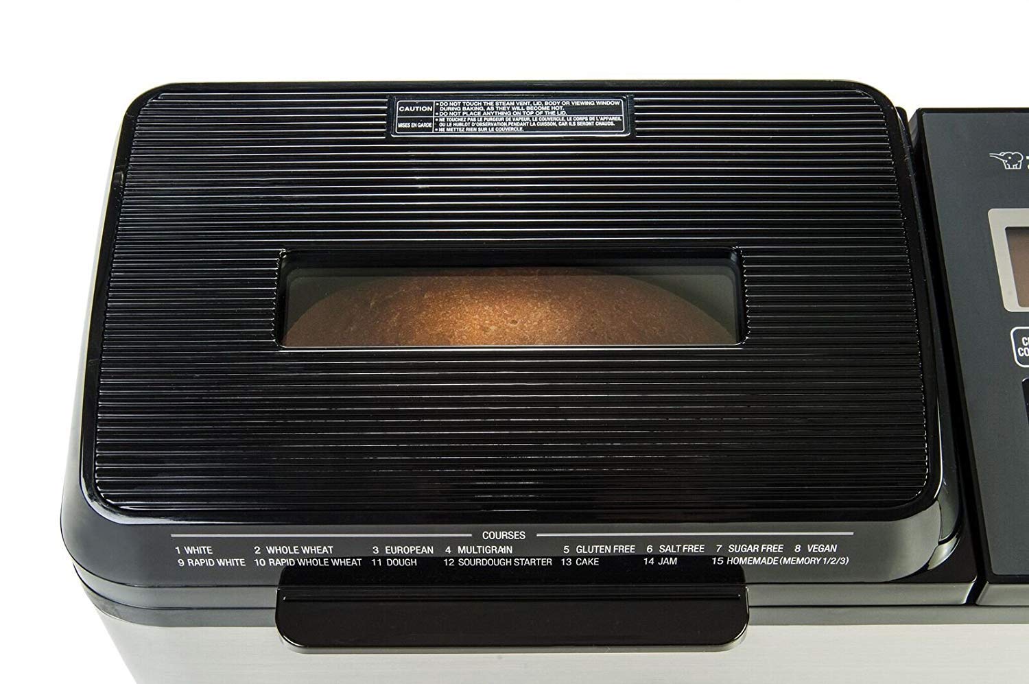 Panificadora Zojirushi Virtuoso Plus Negra de Acero Inoxidable 2 lb para Hogar