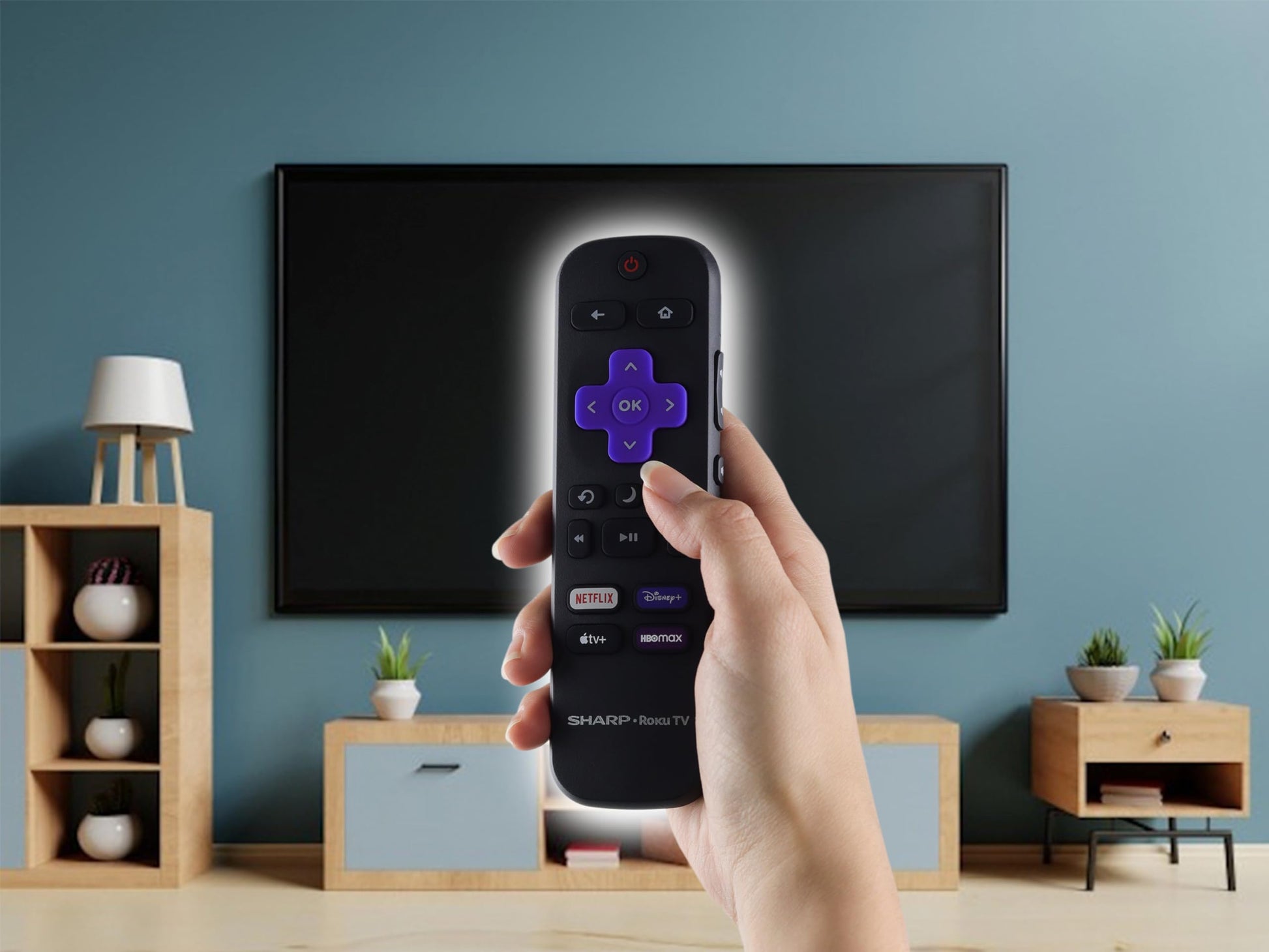 CONTROL EXPERT Control Compatible con Sharp Roku TV Original Smart TV