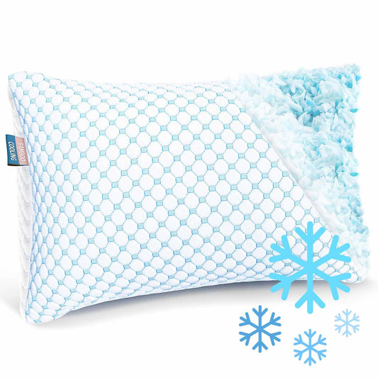 Almohada Nestl Bedding Beige con Reducción de Calor y Humedad en Espuma de Gel y Rayón Ajustable y Lavable