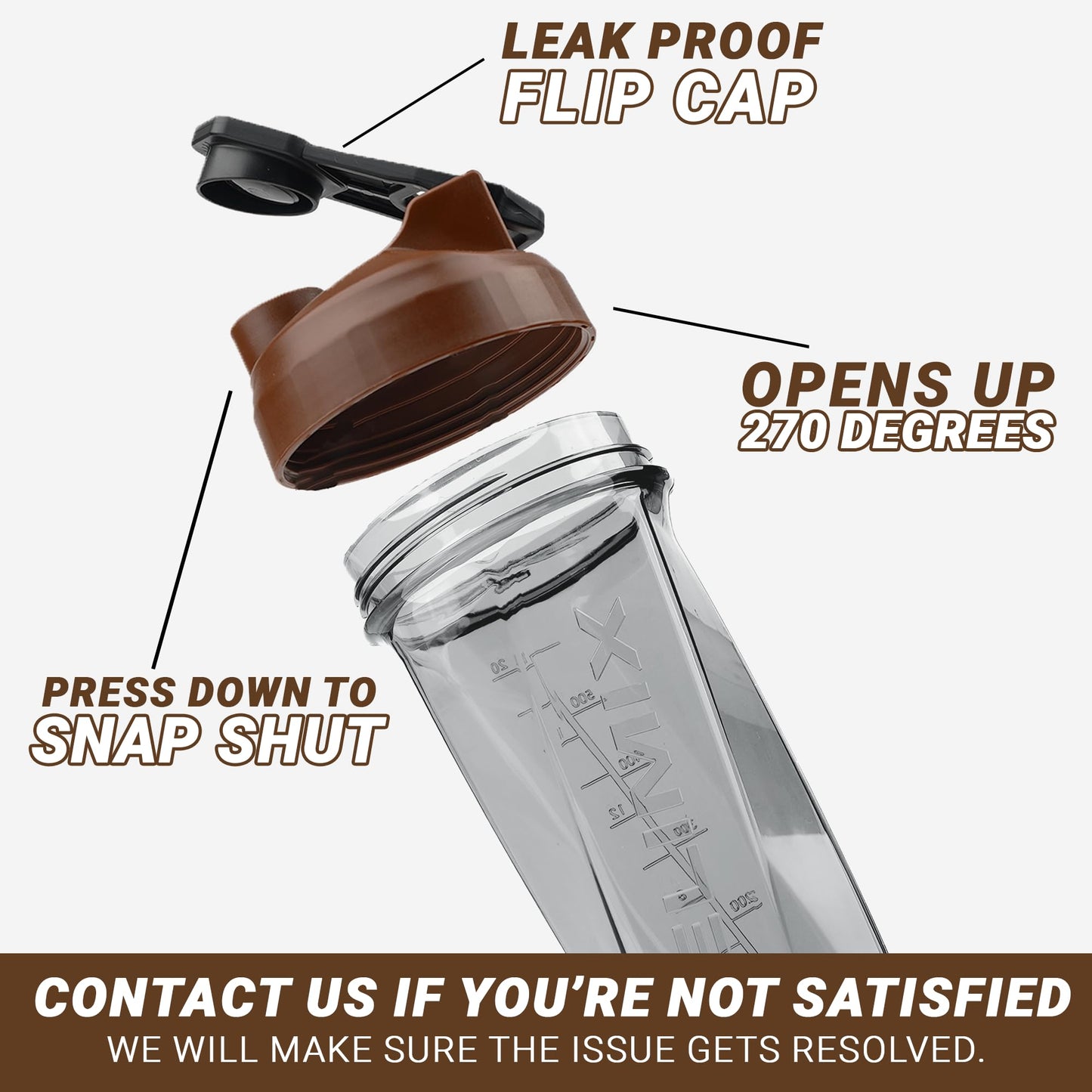 HELIMIX 2.0 Vortex - Botella batidora con capacidad para hasta 28 onzas, sin mezcla de bola o batidor, fabricado en Estados Unidos, taza portátil de proteína de suero de leche antes del entrenamiento,