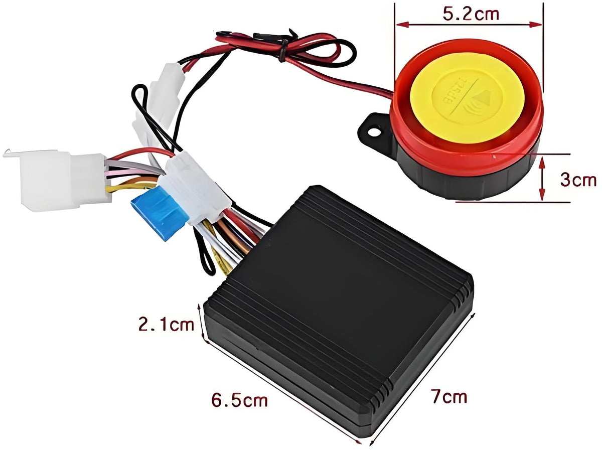 Alarma Universal BIRACO 12V Control Remoto Arranque para Auto y Moto