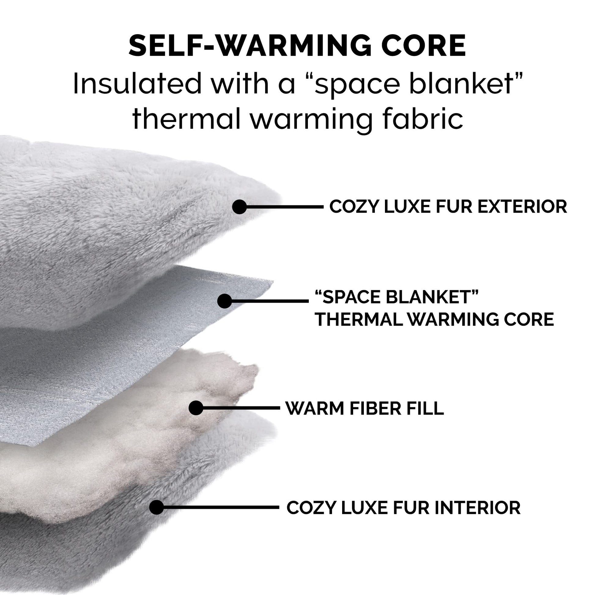 Furhaven 23" Round Medium Dog Bed Hi Lo Self-Warming Luxury Plush Faux Fur Cuddler, Washable - Gray, Medium