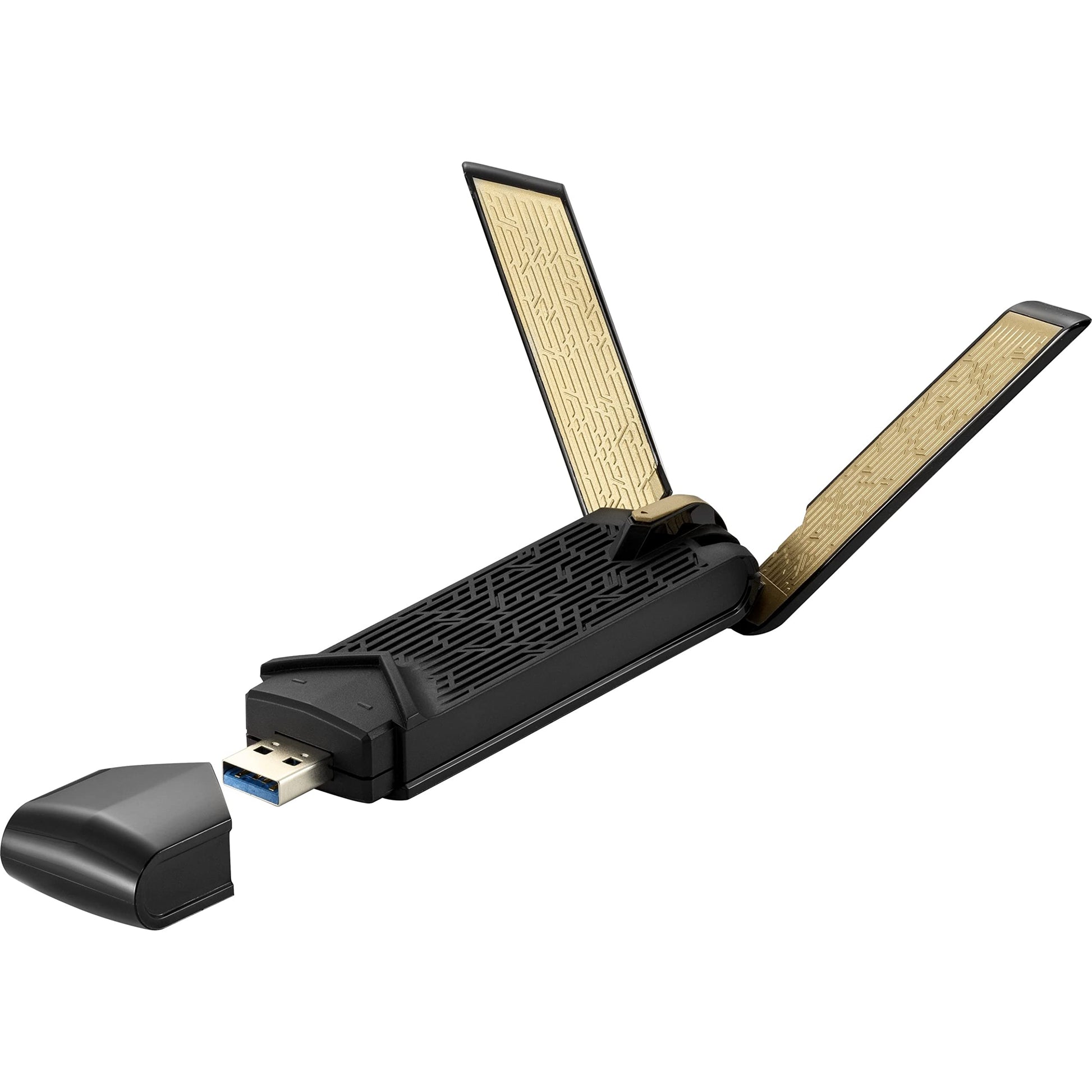 Adaptador WiFi USB Asus WiFi 6 AX1800, USB-AX56, WiFi 6 de doble banda, soporte 2x2, juegos y transmisión, Plug-and-Play, seguridad de red WPA3, MU-MIMO, Beamforming