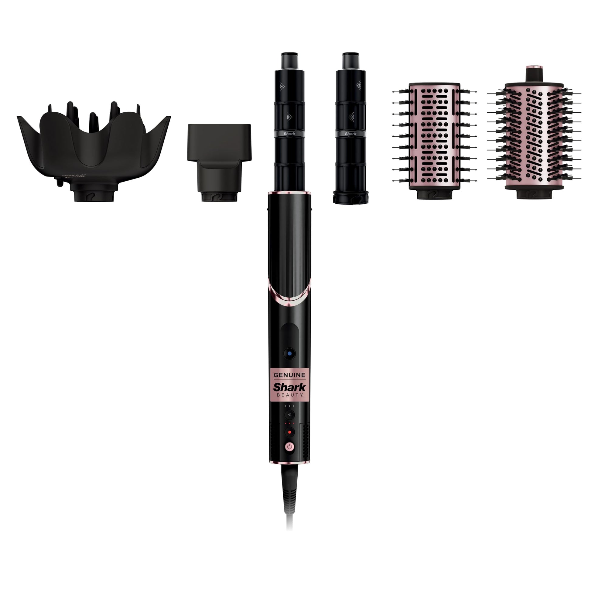 SHARK, FlexStyle Sistema de Peinado y Secadora de Cabello, Multiestilizador con 5 Funciones y 6 Accesorios, Ideal para Todo Tipo de Cabello, Color Negro, HD440BK