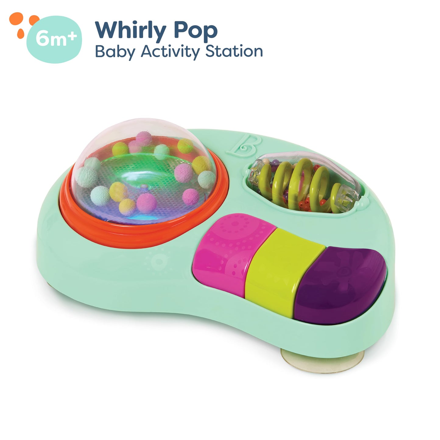 B. Baby – Estación de Actividades para el Bebé – Juguete para la Silla del bebé, con música y Luces – Centro de Actividades sensoriales – Juguetes para el Desarrollo del Bebé – 6 Meses +