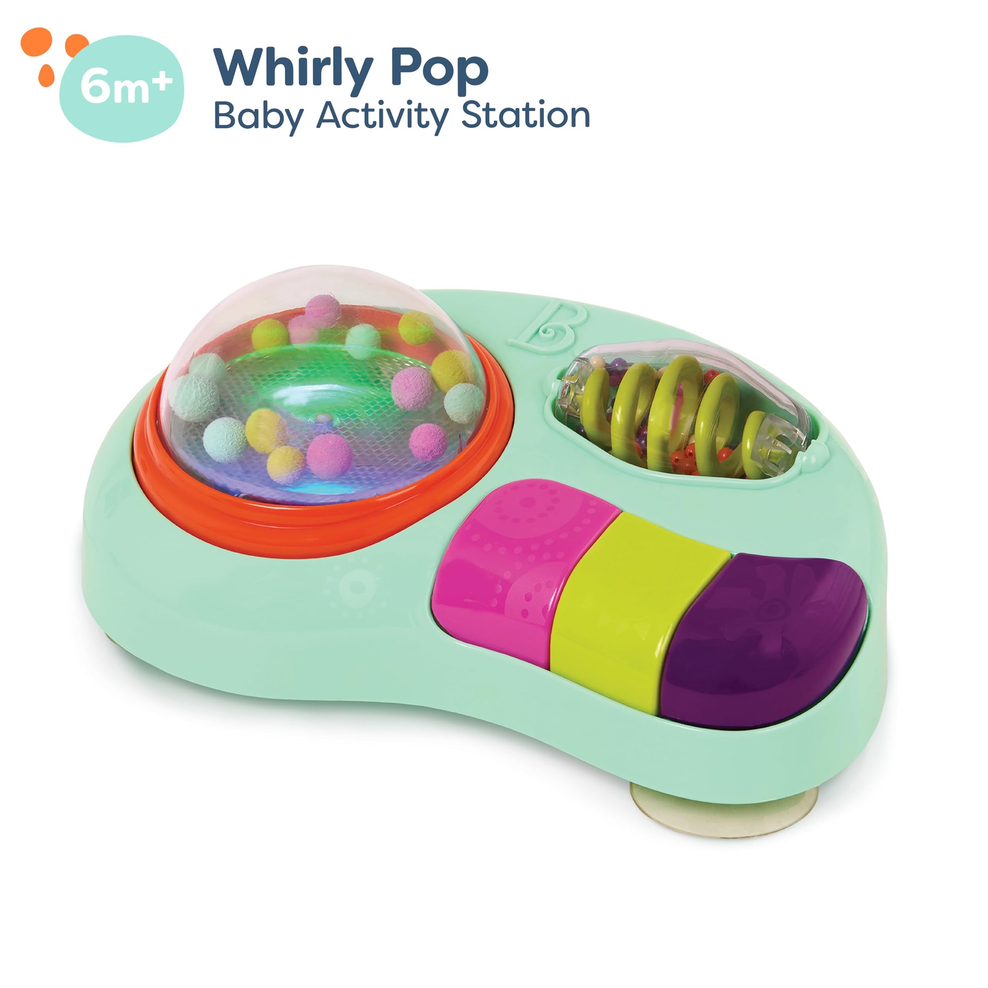 B. Baby – Estación de Actividades para el Bebé – Juguete para la Silla del bebé, con música y Luces – Centro de Actividades sensoriales – Juguetes para el Desarrollo del Bebé – 6 Meses +