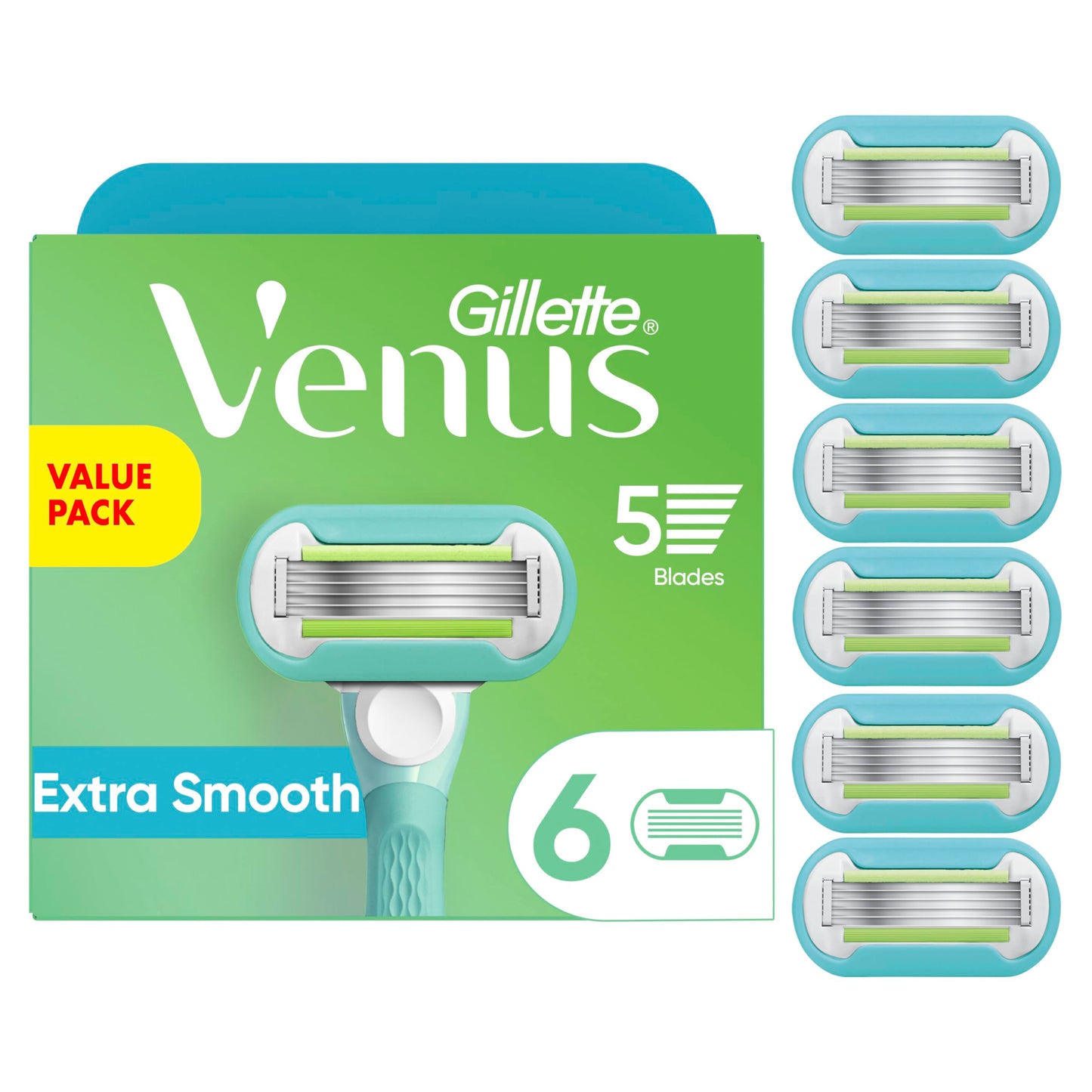 Gillette Venus - Cuchilla de afeitar para mujer (6 recambios)