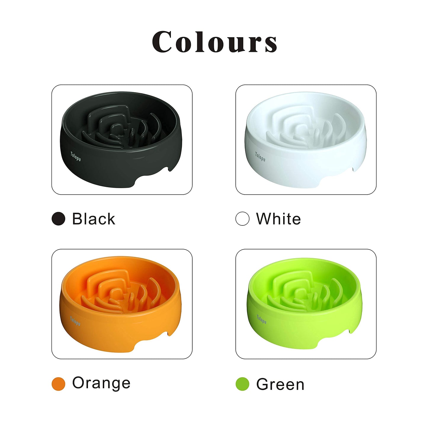 Cuencos Grandes de alimentación Lenta para Perros, Capacidad para 8 Tazas, Cuenco para Detener la hinchazón, antiasfixia, antigoteo y Divertido Cuenco de alimentación (Grande, Negro)