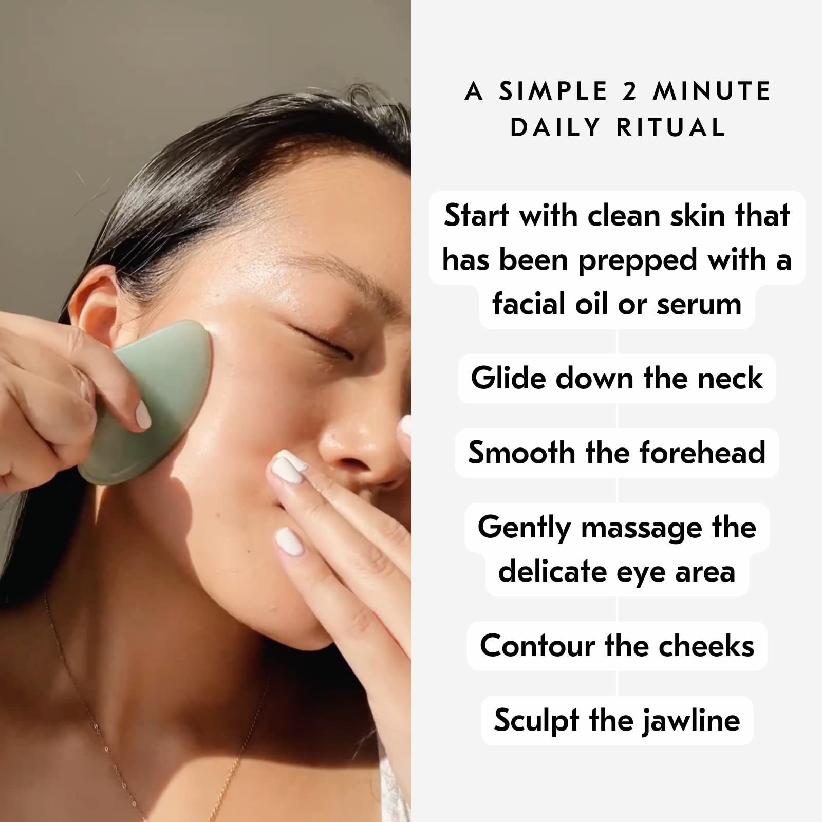 Mount Lai, The Rose Quartz Gua Sha herramienta, 1 herramienta