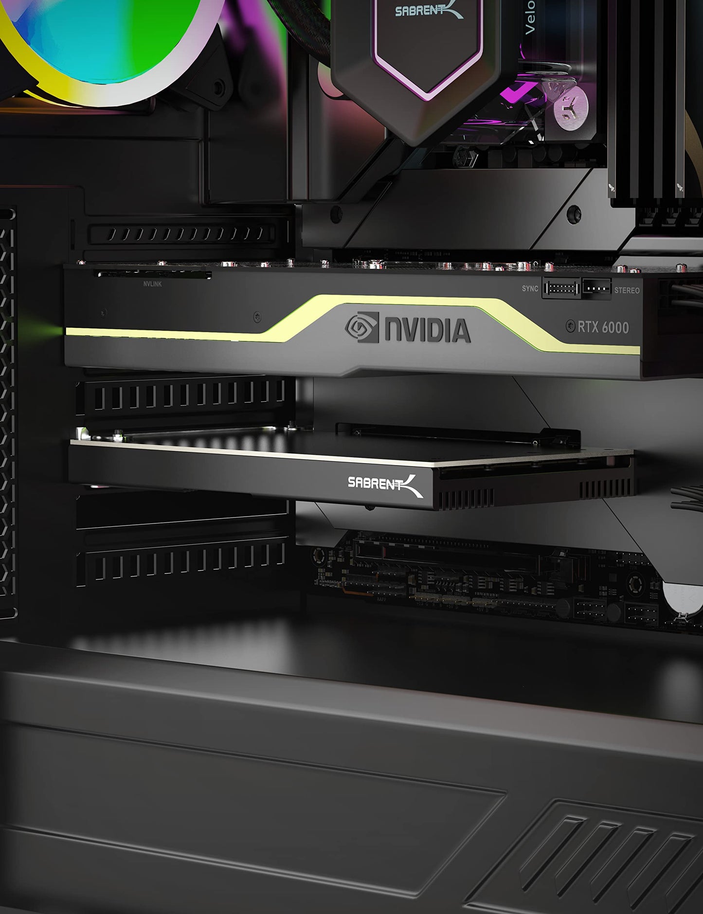 Tarjeta Adaptadora NVMe M.2 SSD Sabrent PCIe 3.0 x4 4 Unidades