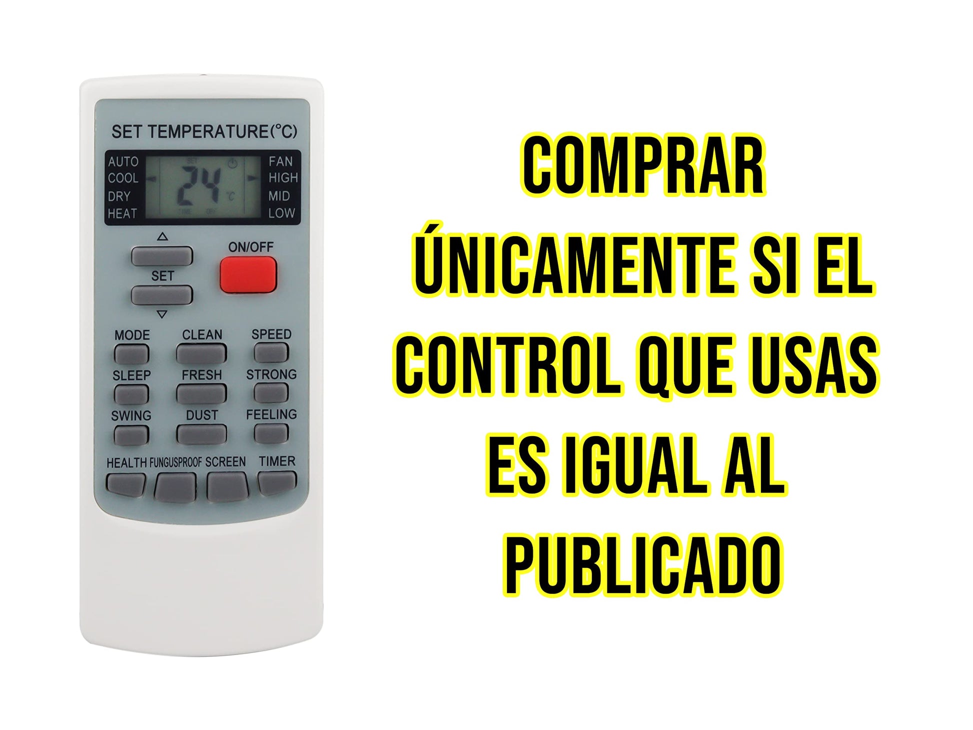 Control Mabe Aux Benelux Minisplit Aire Acondicionado Modelo Ykr-h/101