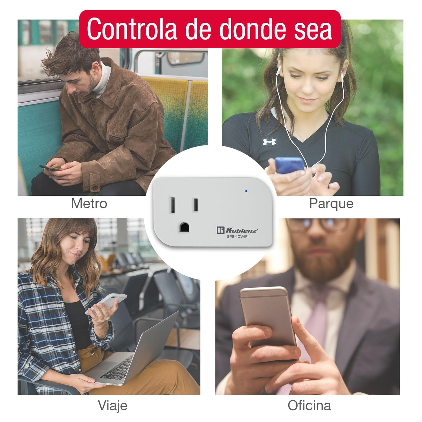 Enchufe Inteligente Koblenz Blanco Compacto Compatible con Alexa y Google para el Hogar