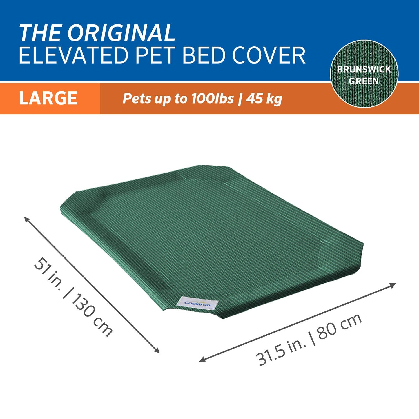 Coolaroo - Cubierta de cama para mascotas, Color Verde