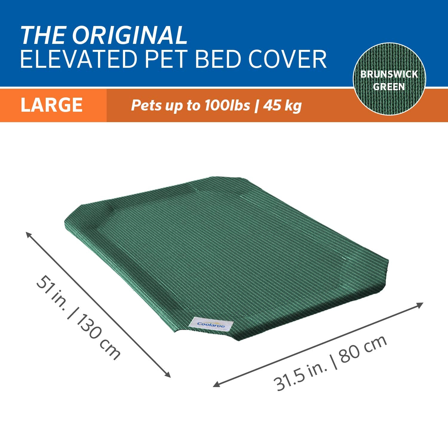 Coolaroo - Cubierta de cama para mascotas, Color Verde