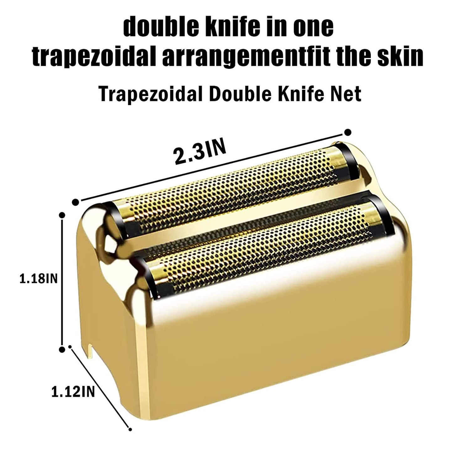 colorski- "Lámina de repuesto y cuchillas para afeitadora compatibles con BaBylissPRO Barberology Double FXFS2 (2 piezas doradas)