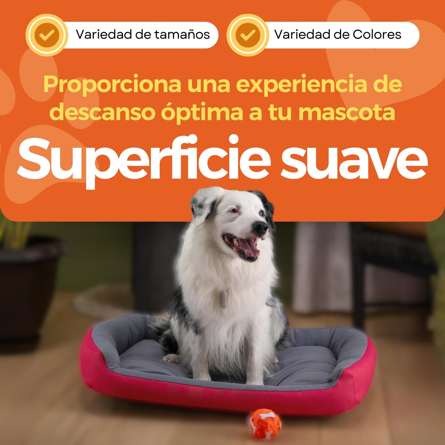 Cama para Perro Hills Fucsia Gris Resistente y Confortable