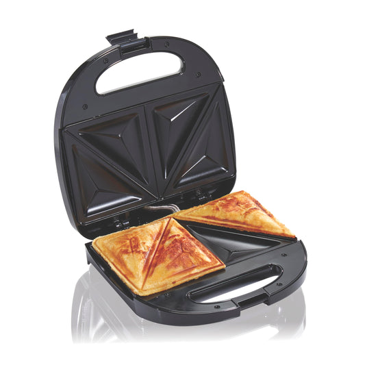 Hamilton Beach Sandwichera con Rejillas Antiadherentes, Negra (25430), 4"
