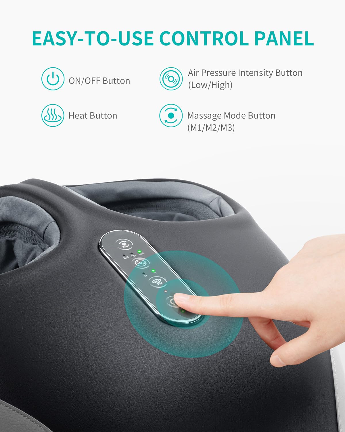 Máquina Masajeadora de Pies Nekteck con Calor y Compresión de Aire Shiatsu para Mujer y Hombre
