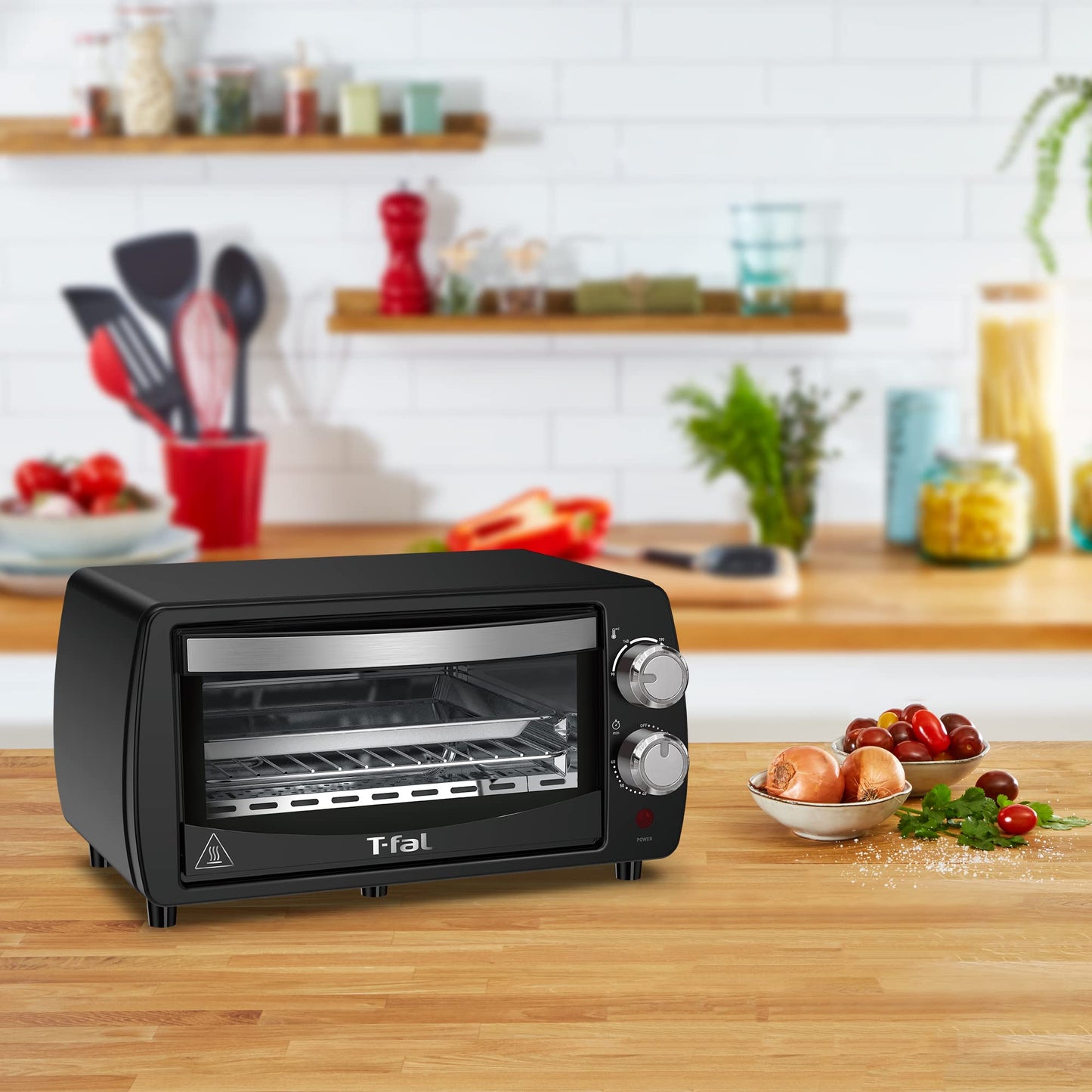 Horno Tostador Multifunción T-fal Negro con Tecnología de Cuarzo y Temporizador