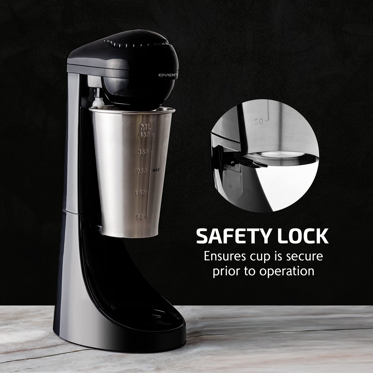 Máquina para Batidos OVENTE Acero Inoxidable Compacta y Fácil de Limpiar