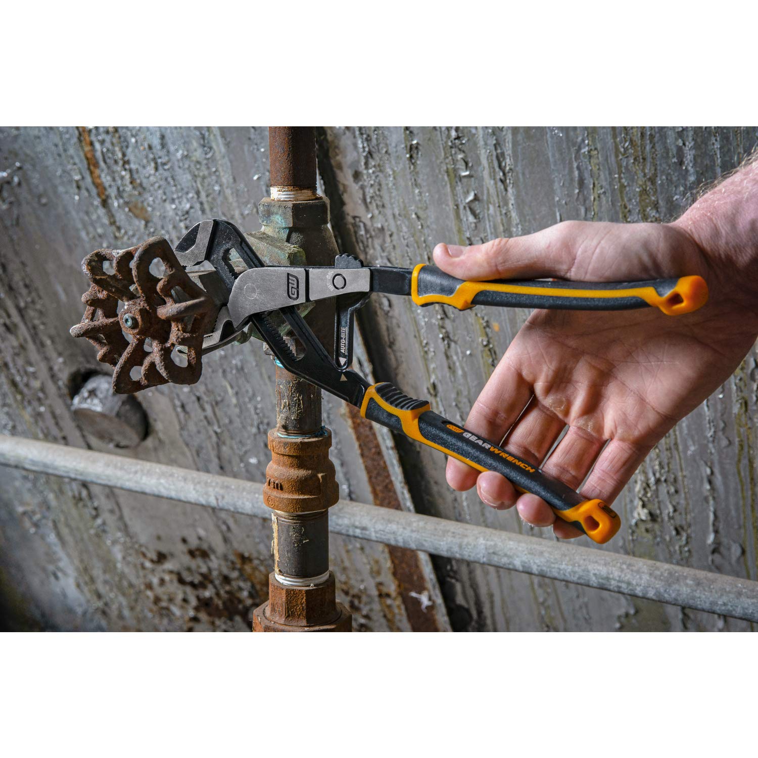 GEARWRENCH 82593C - Alicates de doble material de 30,5 cm Pitbull con lengüeta y ranura
