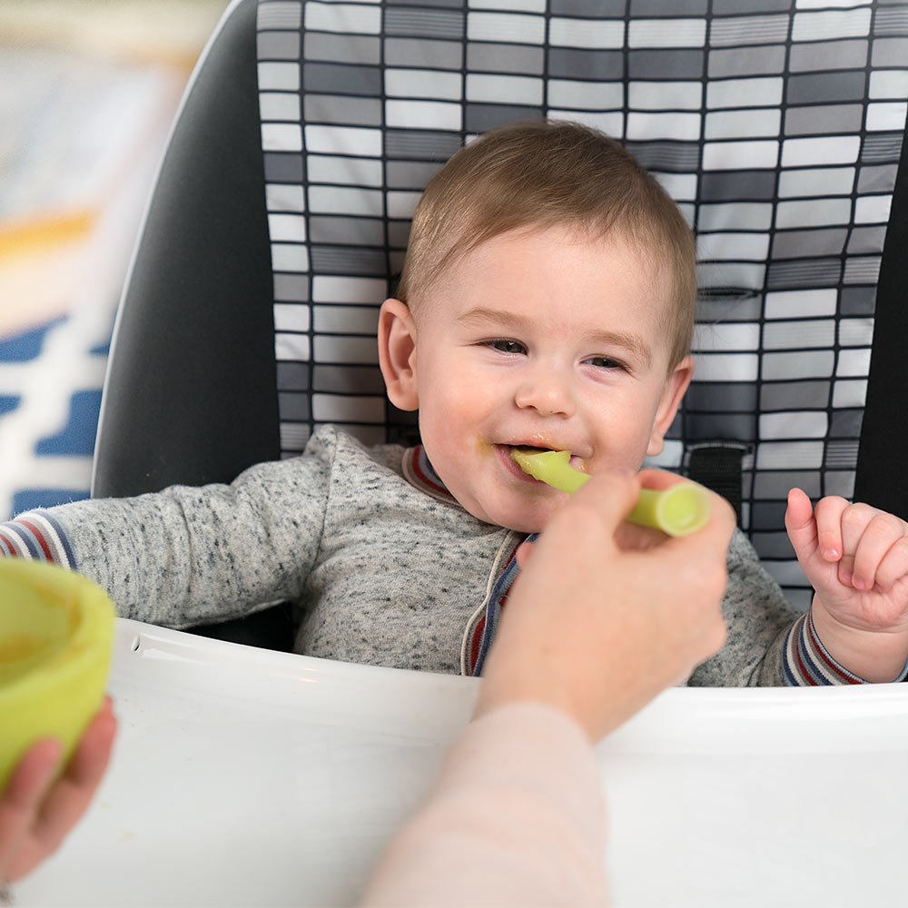 Cuchara de Alimentación Olababy Silicona Suave con Punta LED para Padres
