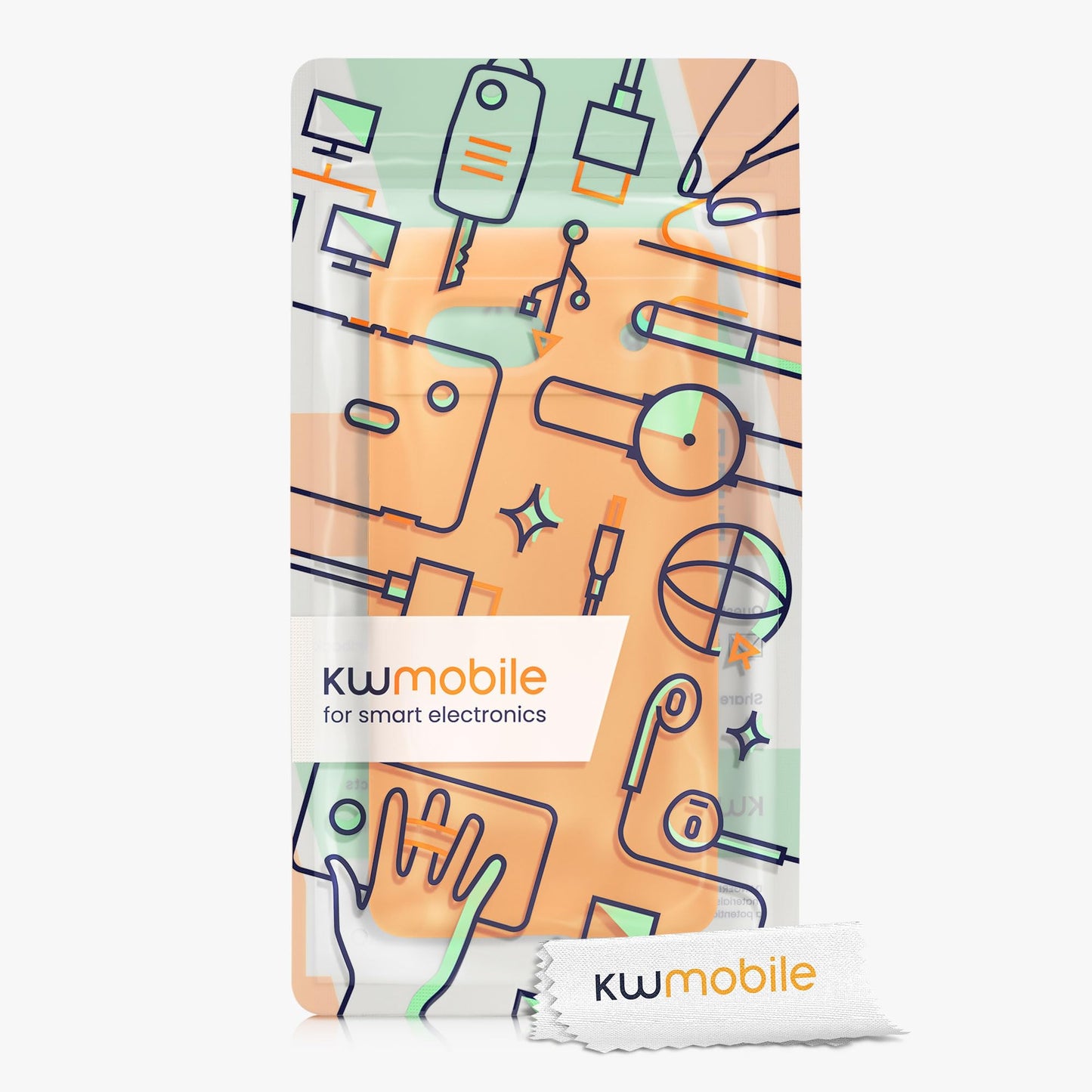 kwmobile Carcasa Compatible con Google Pixel 7a Funda - Case TPU y Silicona antigolpes - Apto Carga inalámbrica - Naranja afrutado