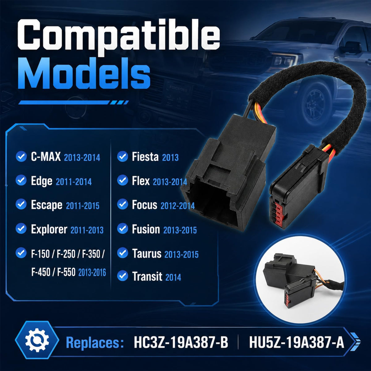 Adaptador de Arnés USB FZJDSD para Ford Sync 2 a Sync 3