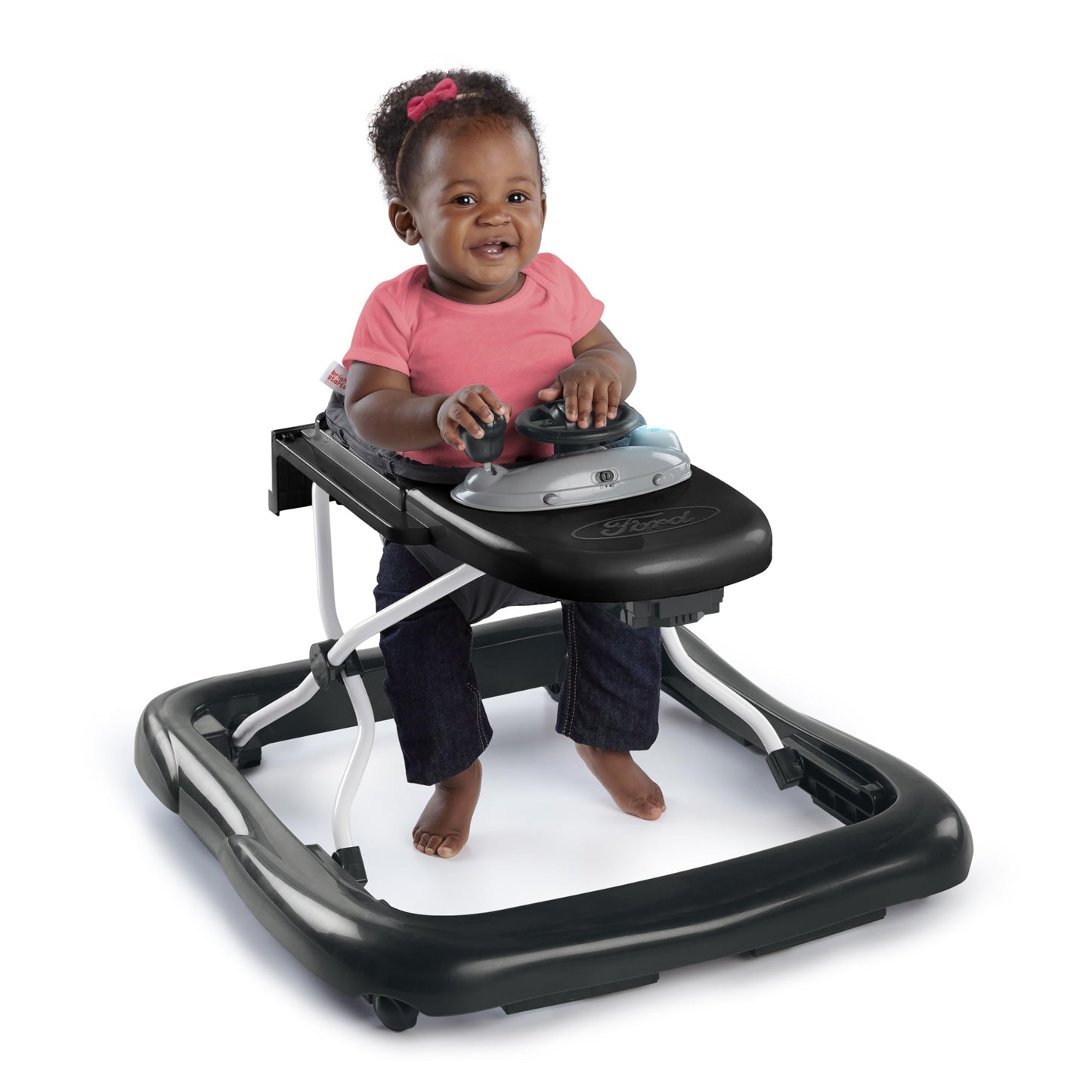Bright Starts Ford F-150 4 en 1 Ágata negro centro de actividades para bebé y caminante de empuje con volante interactivo extraíble, juguete de 6 meses en adelante