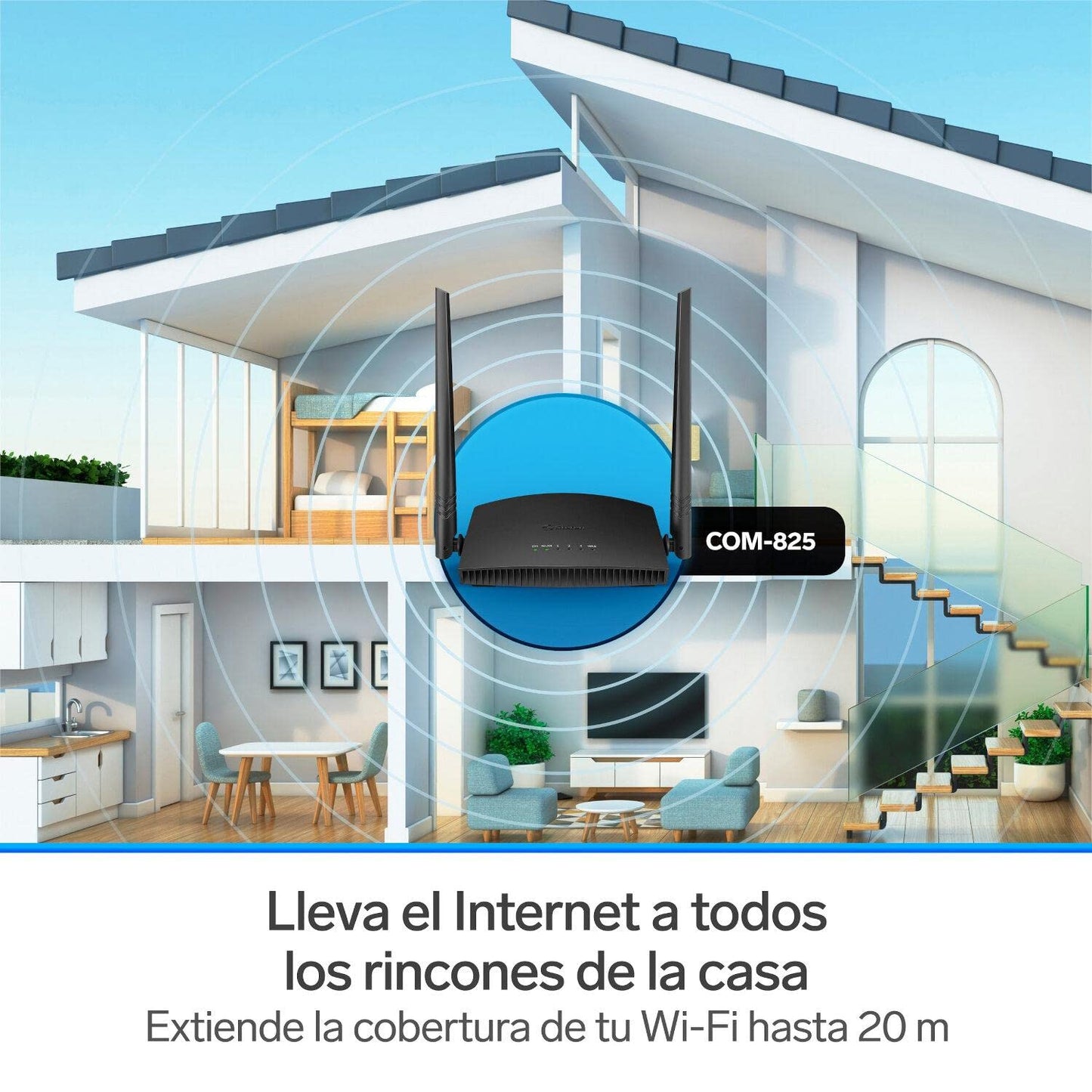 Repetidor Router Wi-Fi STEREN Blanco 20 m Cobertura